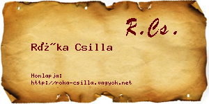 Róka Csilla névjegykártya