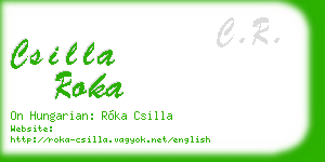 csilla roka business card
